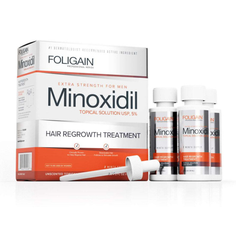 Foligain Minoxidil 5% łysienie i wypadające włosy dla mężczyzn 3x60ML